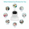 iFamCare Helmet: 1080P Full HD Wi-Fi Smart Digital Home Video Monitor for iPhone & Android with Air Sensor, Night Vision, Built-in Laser, White