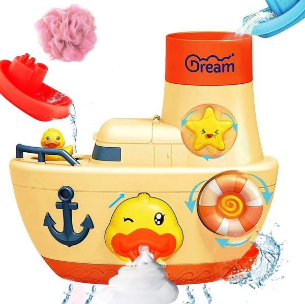 Baby Bath Toys for Toddlers Girls Boys, Koala Baby Bath Shower Head Bathtub Toy for Kids Infant Water Bathroom for Boys Girls… (Bubble Boat Baby)