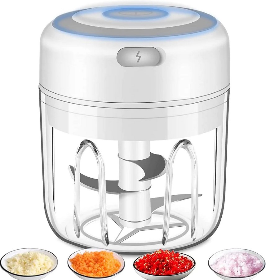 Electric Mini Garlic Chopper, Portable Food Processor, Vegetable Chopper  Onion Mincer, Cordless Meat Grinder with USB Charging for Vegetable,  Pepper, Onion, Baby Food, Seasoning, Nuts (BPA-Free) - DoubleBargains