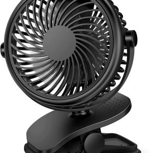Stroller Fan Clip On Fan, USB Desk Fan, 4 Inch Table Fan,Cooling Fan with 3 Speed, 360° Rotate Desktop Fan, Strong Wind Portable Fan for Home Office Treadmill Baby Stroller