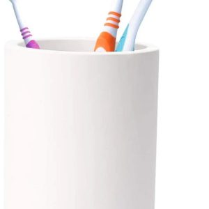 Toothbrush Holders Cup, ULG Organic Natural Materials Diatomite Tooth Brush Holder, Fast Drying Material, Electric Tooth Brush Cup Holder & Organizer, Tooth Brush Organizer Cup for Bathroom