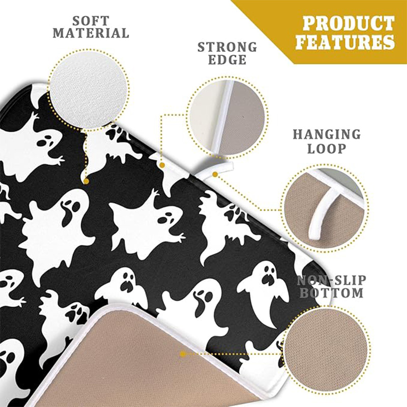 Spooky-Ghost-Bat-Dish-Drying-Mat-–-16x18-Halloween-Kitchen-Counter-Pad - Image 4